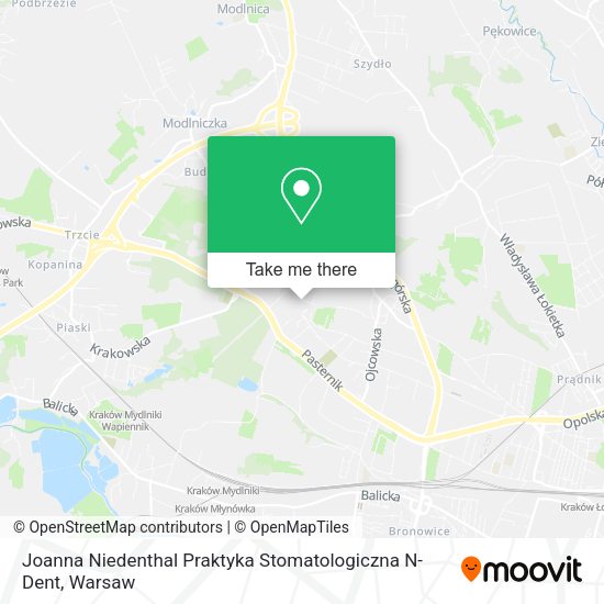 Joanna Niedenthal Praktyka Stomatologiczna N-Dent map