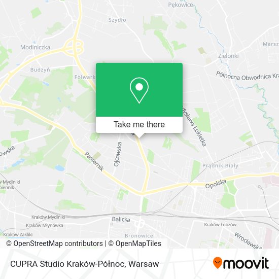 CUPRA Studio Kraków-Północ map