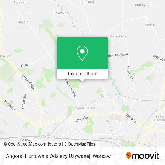 Angora. Hurtownia Odzieży Używanej map