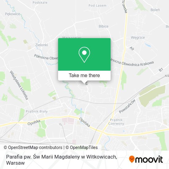 Parafia pw. Św Marii Magdaleny w Witkowicach map