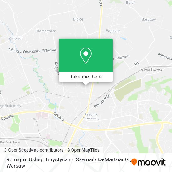 Remigro. Usługi Turystyczne. Szymańska-Madziar G. map