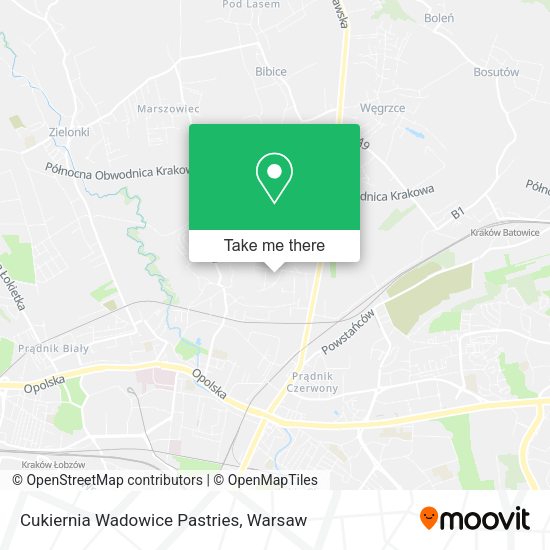 Cukiernia Wadowice Pastries map