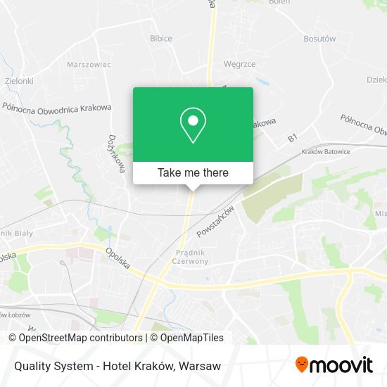 Quality System - Hotel Kraków map