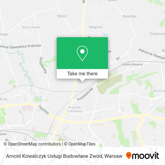 Arnold Kowalczyk Usługi Budowlane Zwód map