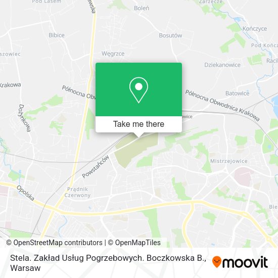 Stela. Zakład Usług Pogrzebowych. Boczkowska B. map