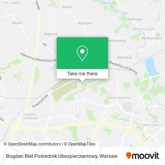 Bogdan Biel Pośrednik Ubezpieczeniowy map