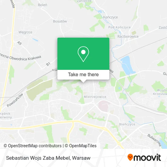 Карта Sebastian Wojs Zaba Mebel
