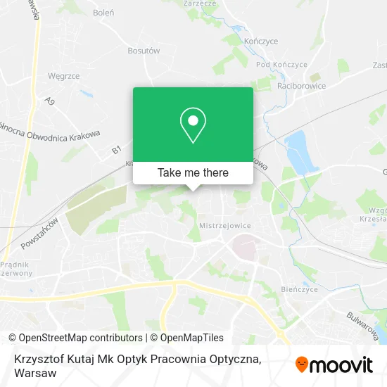 Карта Krzysztof Kutaj Mk Optyk Pracownia Optyczna