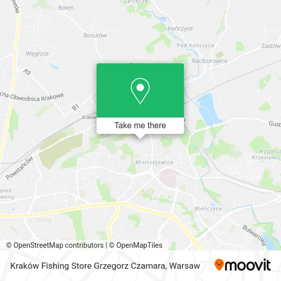 Карта Kraków Fishing Store Grzegorz Czamara