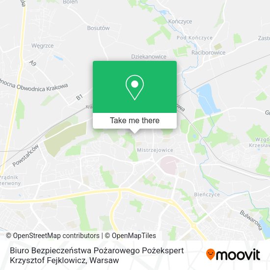 Biuro Bezpieczeństwa Pożarowego Pożekspert Krzysztof Fejklowicz map