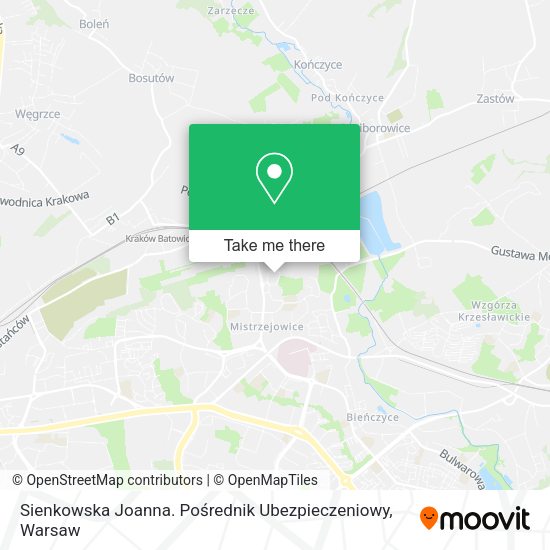 Sienkowska Joanna. Pośrednik Ubezpieczeniowy map