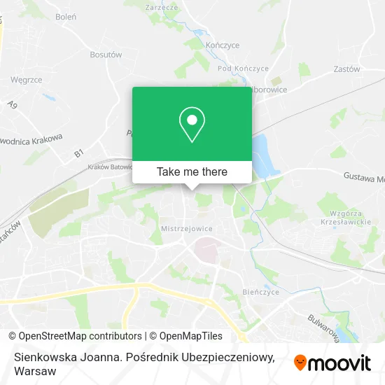 Карта Sienkowska Joanna. Pośrednik Ubezpieczeniowy
