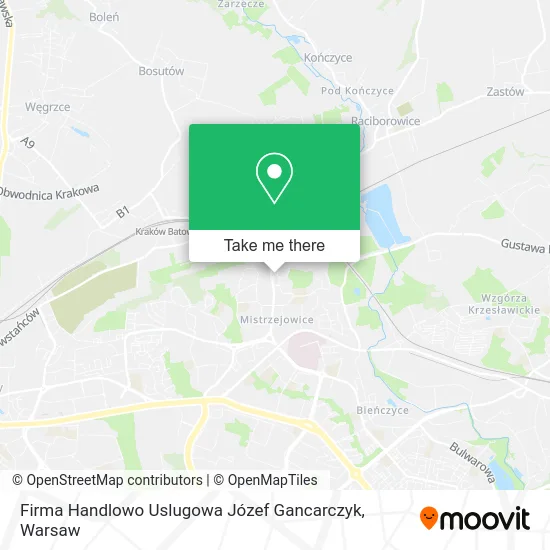 Карта Firma Handlowo Uslugowa Józef Gancarczyk