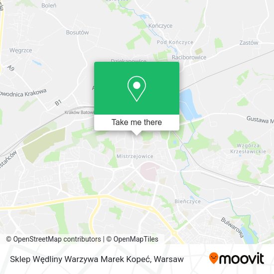 Sklep Wędliny Warzywa Marek Kopeć map