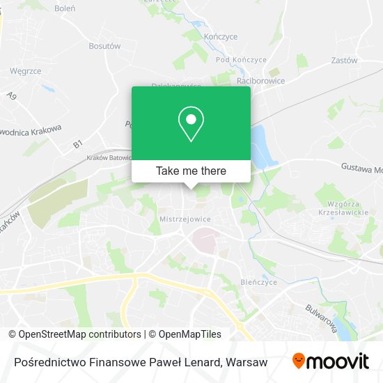 Pośrednictwo Finansowe Paweł Lenard map