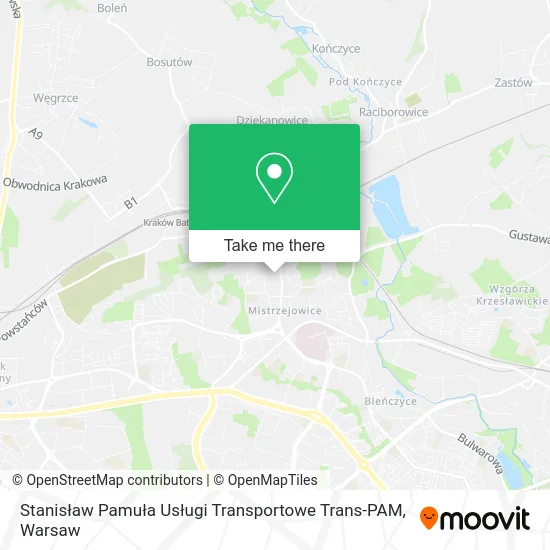 Карта Stanisław Pamuła Usługi Transportowe Trans-PAM