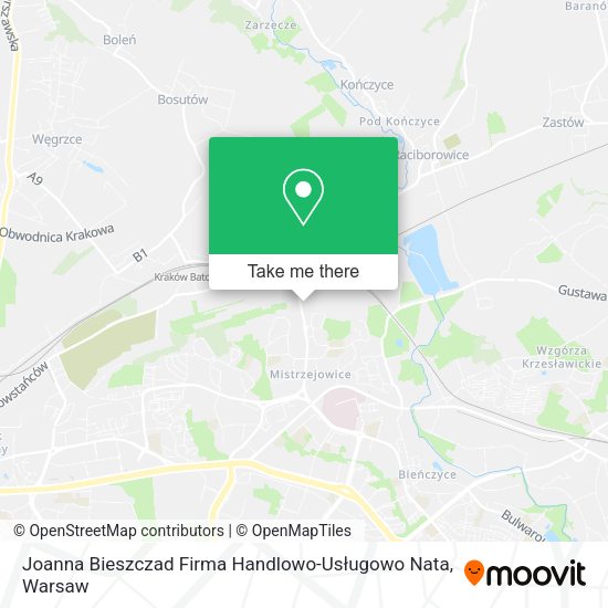 Joanna Bieszczad Firma Handlowo-Usługowo Nata map