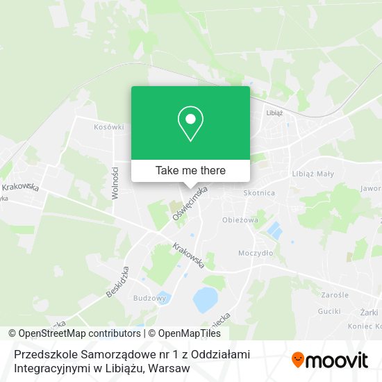 Przedszkole Samorządowe nr 1 z Oddziałami Integracyjnymi w Libiążu map