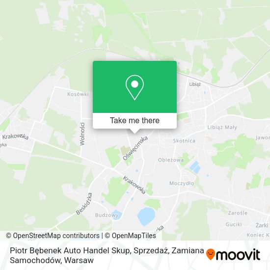 Piotr Bębenek Auto Handel Skup, Sprzedaż, Zamiana Samochodów map