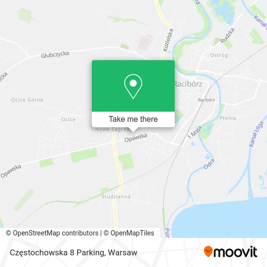 Карта Częstochowska 8 Parking