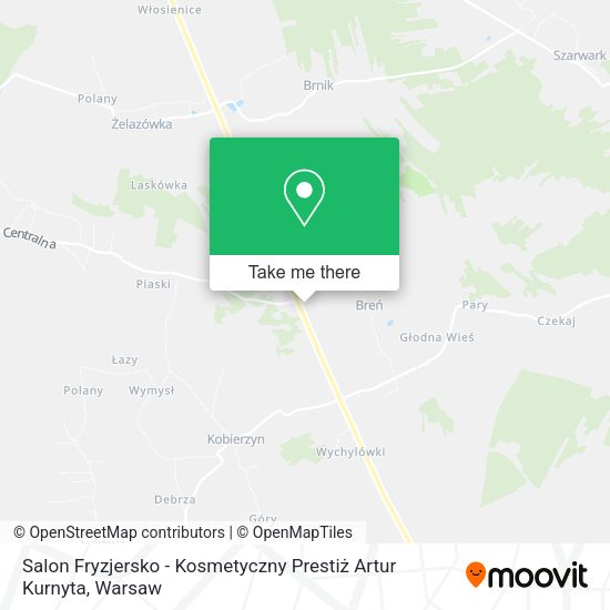 Salon Fryzjersko - Kosmetyczny Prestiż Artur Kurnyta map