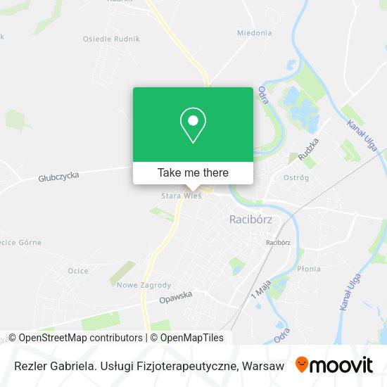 Rezler Gabriela. Usługi Fizjoterapeutyczne map