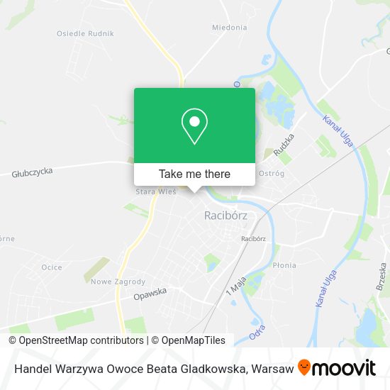 Handel Warzywa Owoce Beata Gladkowska map