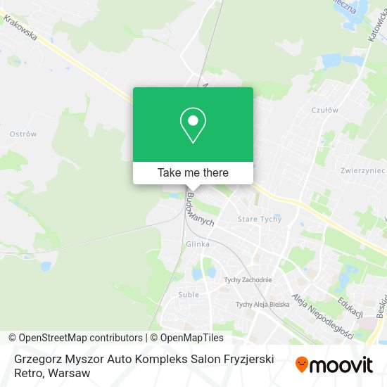 Grzegorz Myszor Auto Kompleks Salon Fryzjerski Retro map