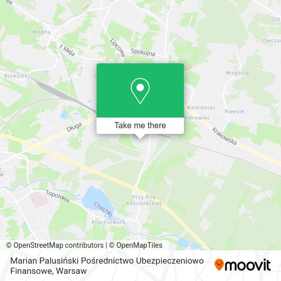 Marian Palusiński Pośrednictwo Ubezpieczeniowo Finansowe map