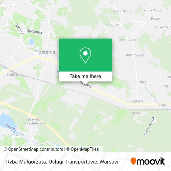 Карта Ryba Małgorzata. Usługi Transportowe