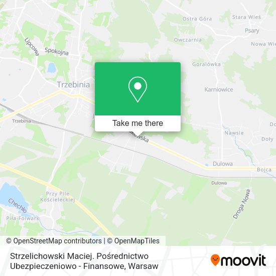 Strzelichowski Maciej. Pośrednictwo Ubezpieczeniowo - Finansowe map