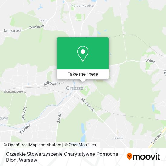 Orzeskie Stowarzyszenie Charytatywne Pomocna Dłoń map