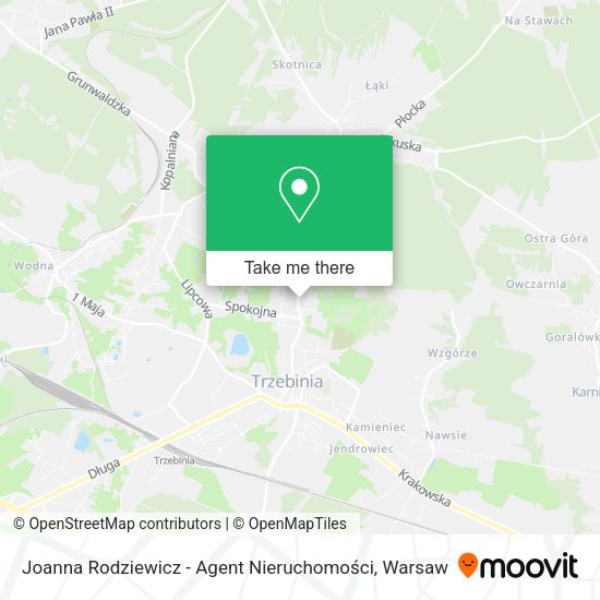 Joanna Rodziewicz - Agent Nieruchomości map