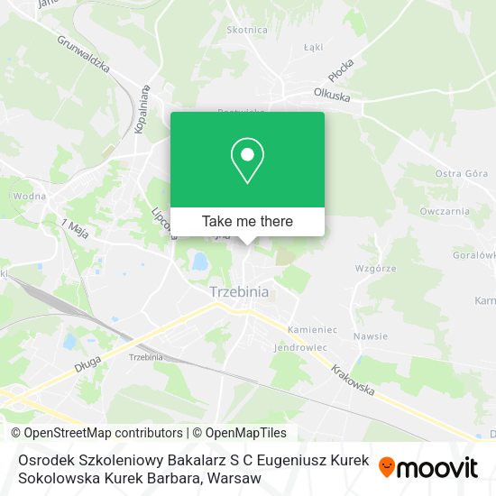 Osrodek Szkoleniowy Bakalarz S C Eugeniusz Kurek Sokolowska Kurek Barbara map