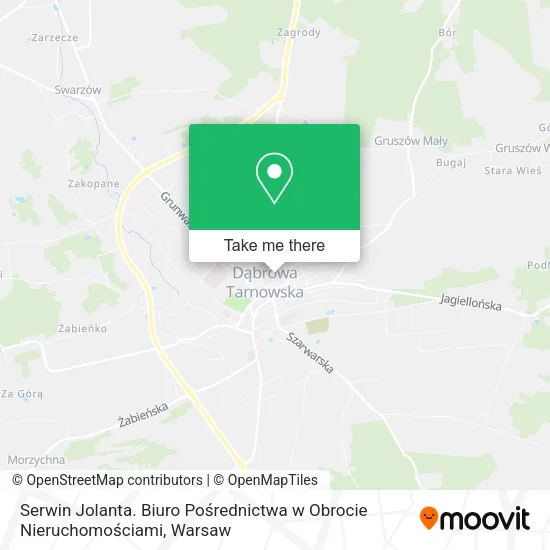 Карта Serwin Jolanta. Biuro Pośrednictwa w Obrocie Nieruchomościami