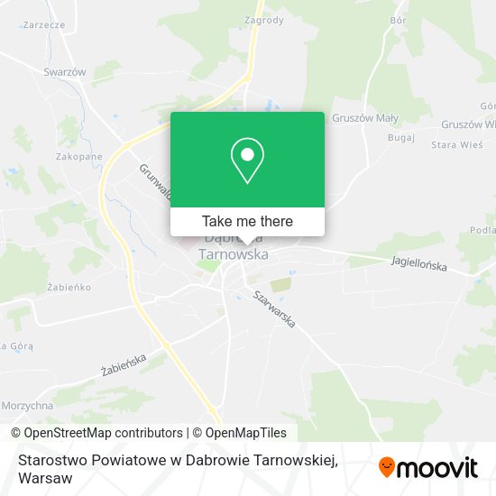 Starostwo Powiatowe w Dabrowie Tarnowskiej map