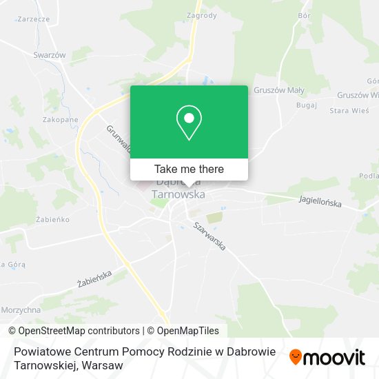 Powiatowe Centrum Pomocy Rodzinie w Dabrowie Tarnowskiej map