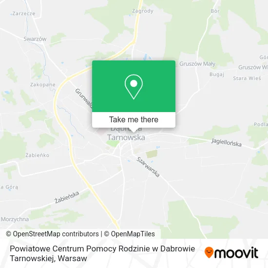 Карта Powiatowe Centrum Pomocy Rodzinie w Dabrowie Tarnowskiej