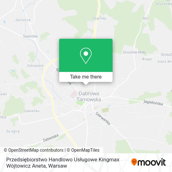 Przedsiębiorstwo Handlowo Usługowe Kingmax Wójtowicz Aneta map