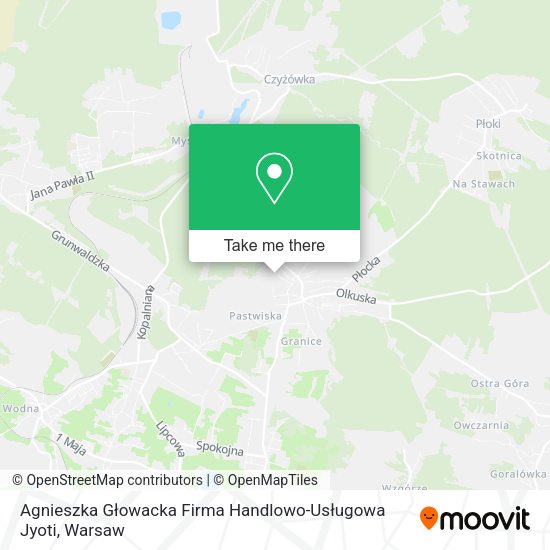 Agnieszka Głowacka Firma Handlowo-Usługowa Jyoti map