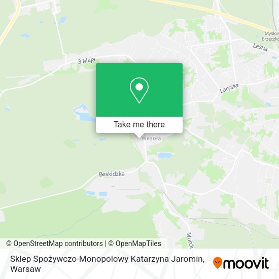 Sklep Spożywczo-Monopolowy Katarzyna Jaromin map