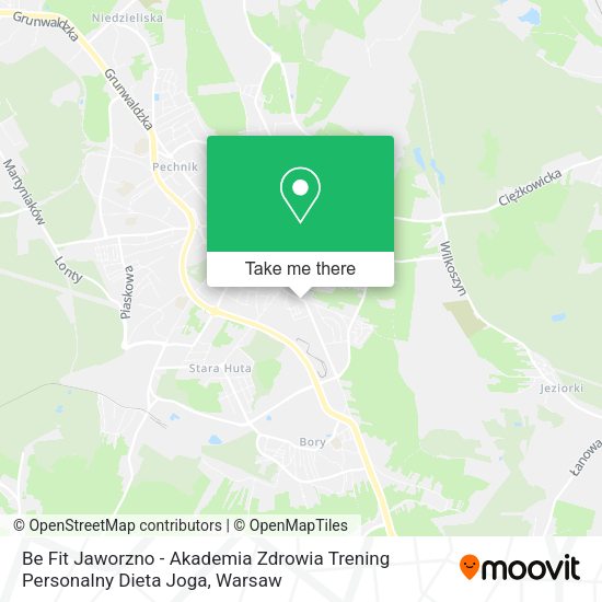 Be Fit Jaworzno - Akademia Zdrowia Trening Personalny Dieta Joga map