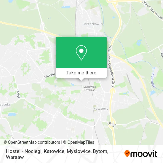 Hostel - Noclegi, Katowice, Mysłowice, Bytom map