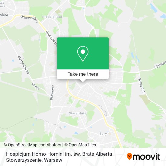 Карта Hospicjum Homo-Homini im. św. Brata Alberta Stowarzyszenie