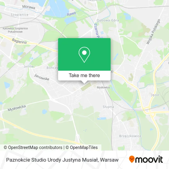 Paznokcie Studio Urody Justyna Musiał map