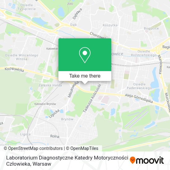 Карта Laboratorium Diagnostyczne Katedry Motoryczności Człowieka