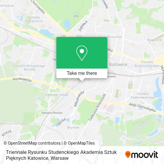 Triennale Rysunku Studenckiego Akademia Sztuk Pięknych Katowice map