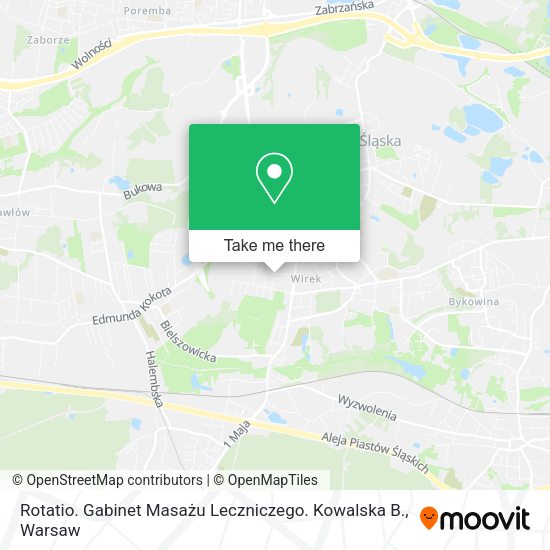 Rotatio. Gabinet Masażu Leczniczego. Kowalska B. map