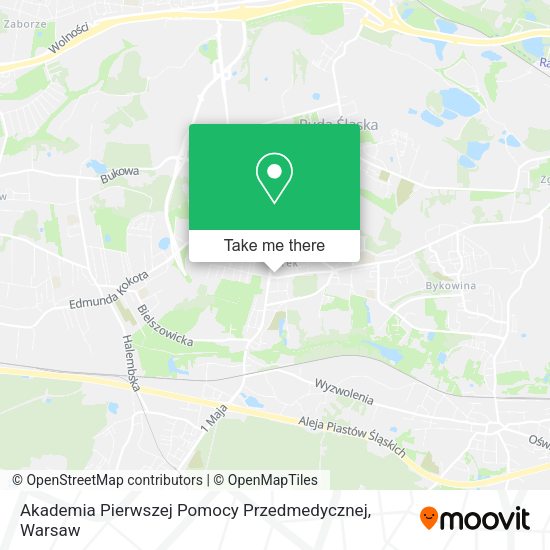 Akademia Pierwszej Pomocy Przedmedycznej map