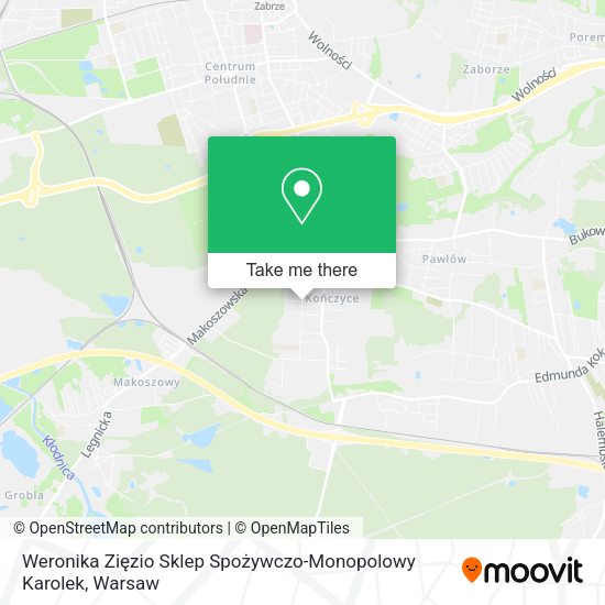 Weronika Zięzio Sklep Spożywczo-Monopolowy Karolek map